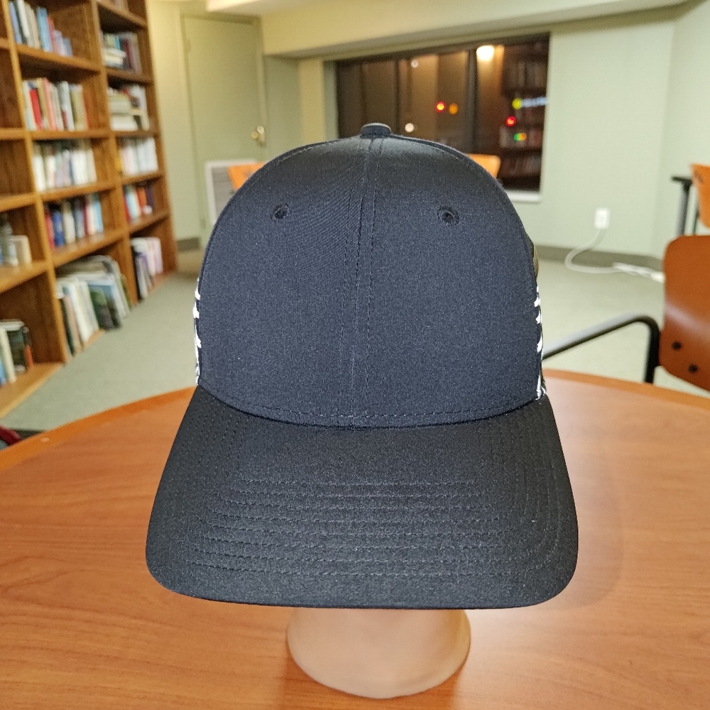 Athleta Performance Reflective Wavy Lines Strap-On Hat Cap Os View 2